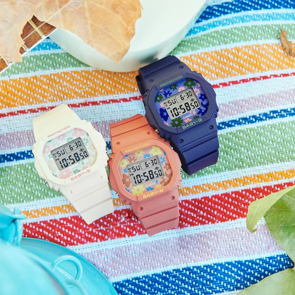 Baby-G Digital Orange Resin Strap Women Watch BGD-565RP-4DR