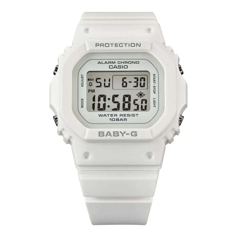 Baby-G Digital White Resin Strap Unisex Watch BGD-565U-7DR
