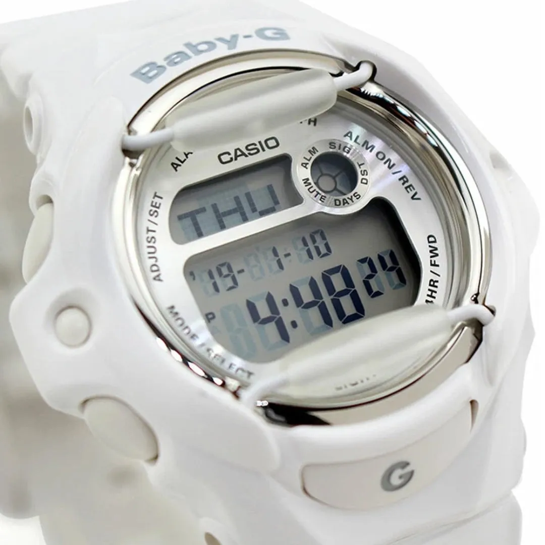 Baby-G Digital White Resin Strap Women Watch BG-169U-7ADR