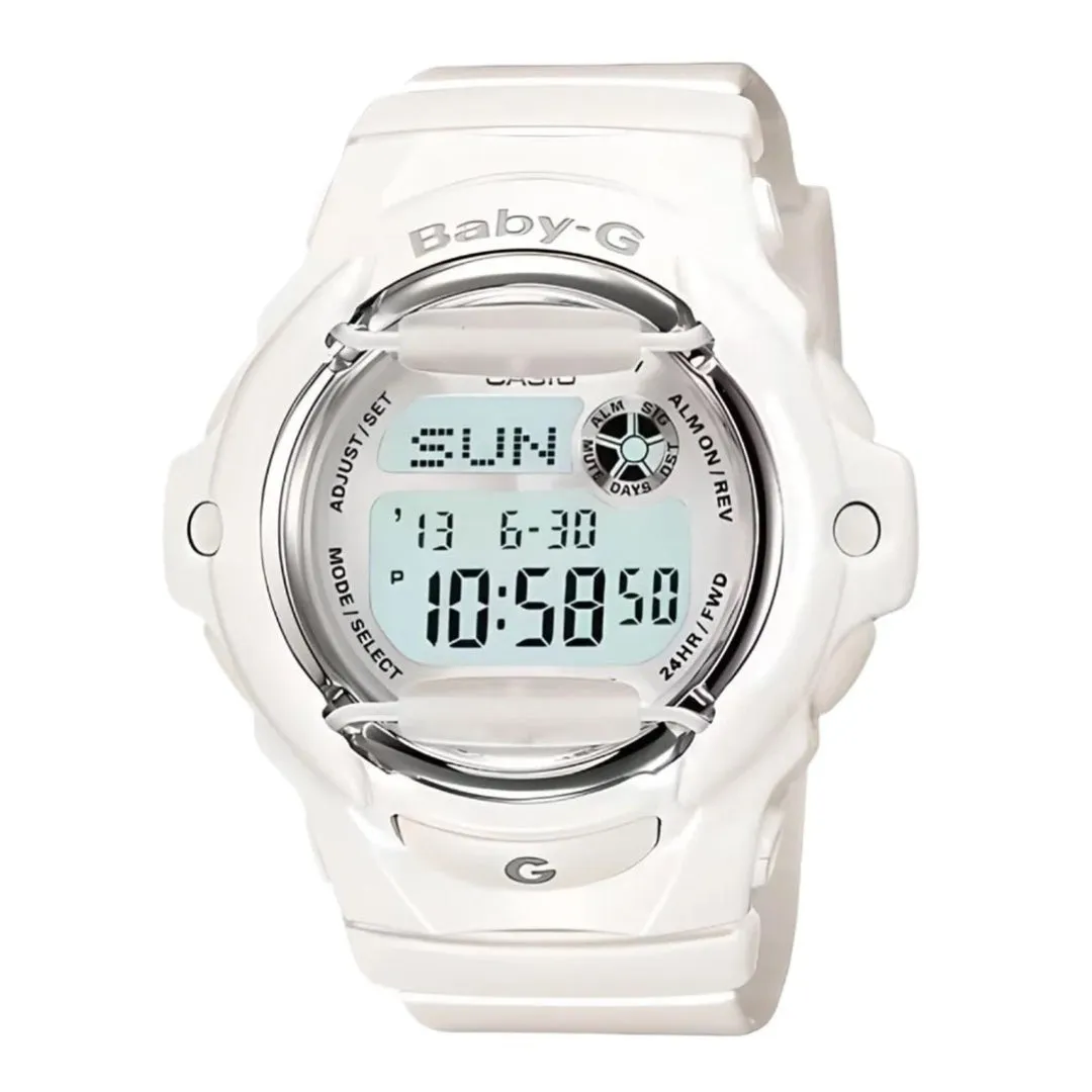    Baby-G Digital White Resin Strap Women Watch BG-169U-7ADR 