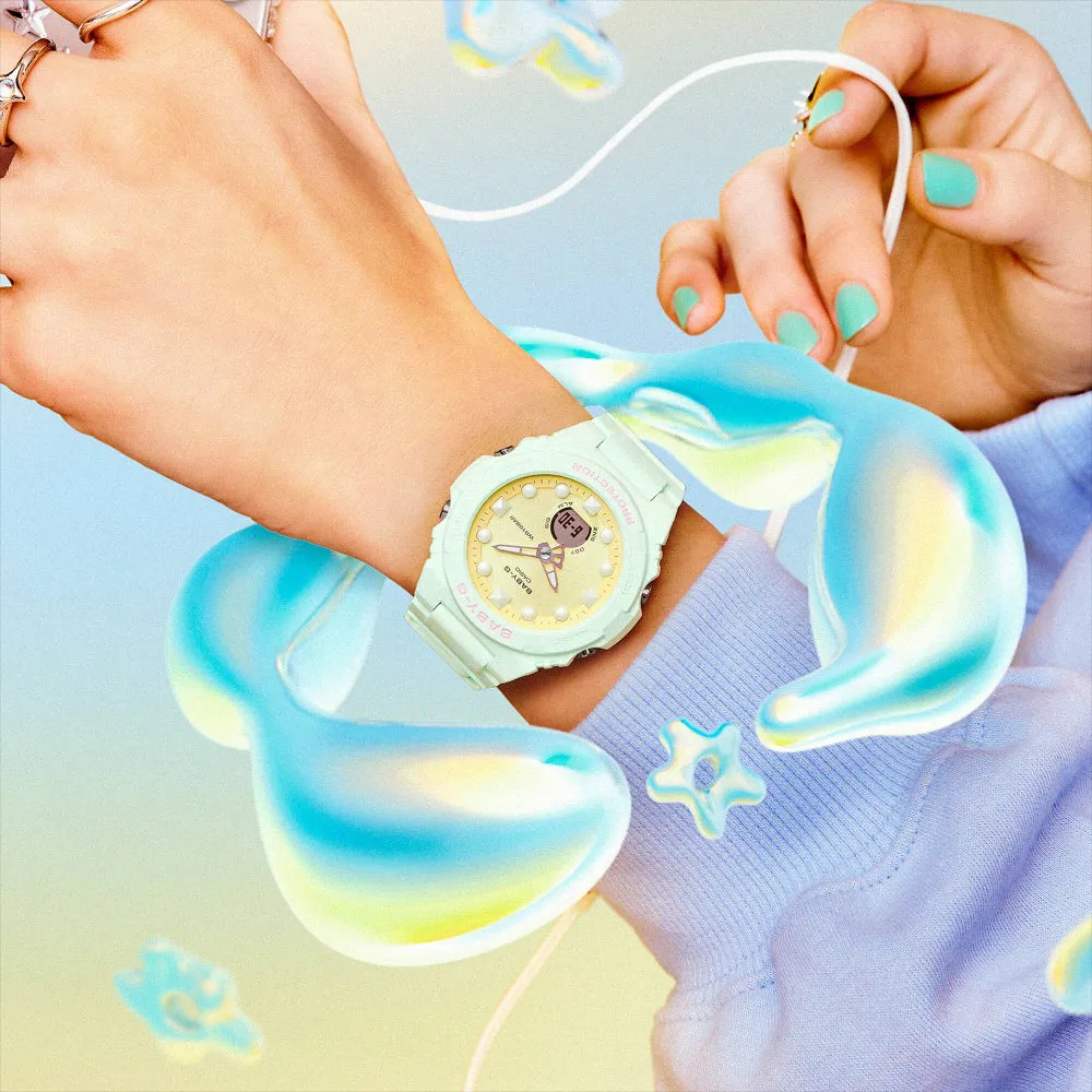 Baby-G Lineup Futuristic Holographic Series Matte Pastel Women's Watch BGA-320FH-3ADR