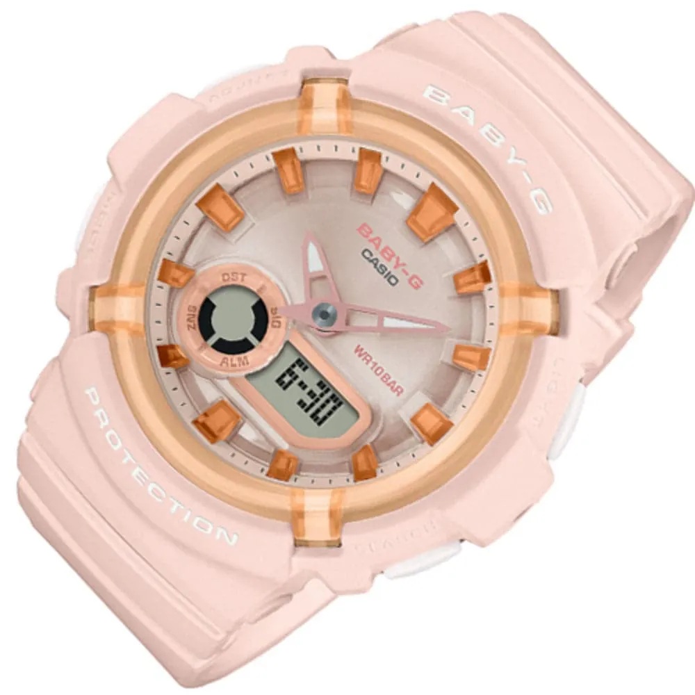 Baby-G Pink Dial & Rubber Strap Women Watch BGA-280SW-4ADR-P