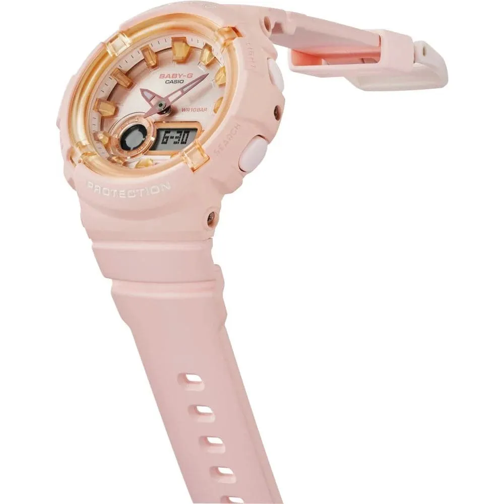 Baby-G Pink Dial & Rubber Strap Women Watch BGA-280SW-4ADR-P