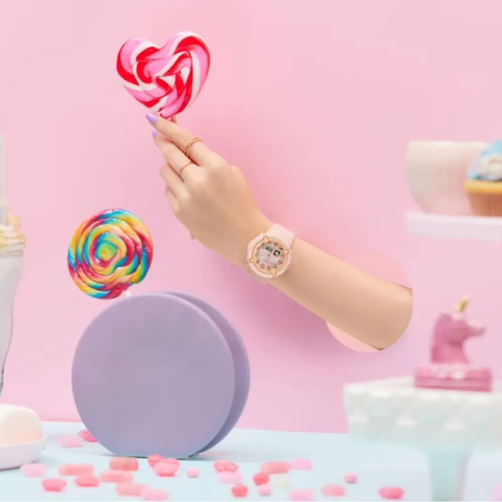 Baby-G Pink Dial And Rubber Strap Women Watch BGA-280SW-4ADR