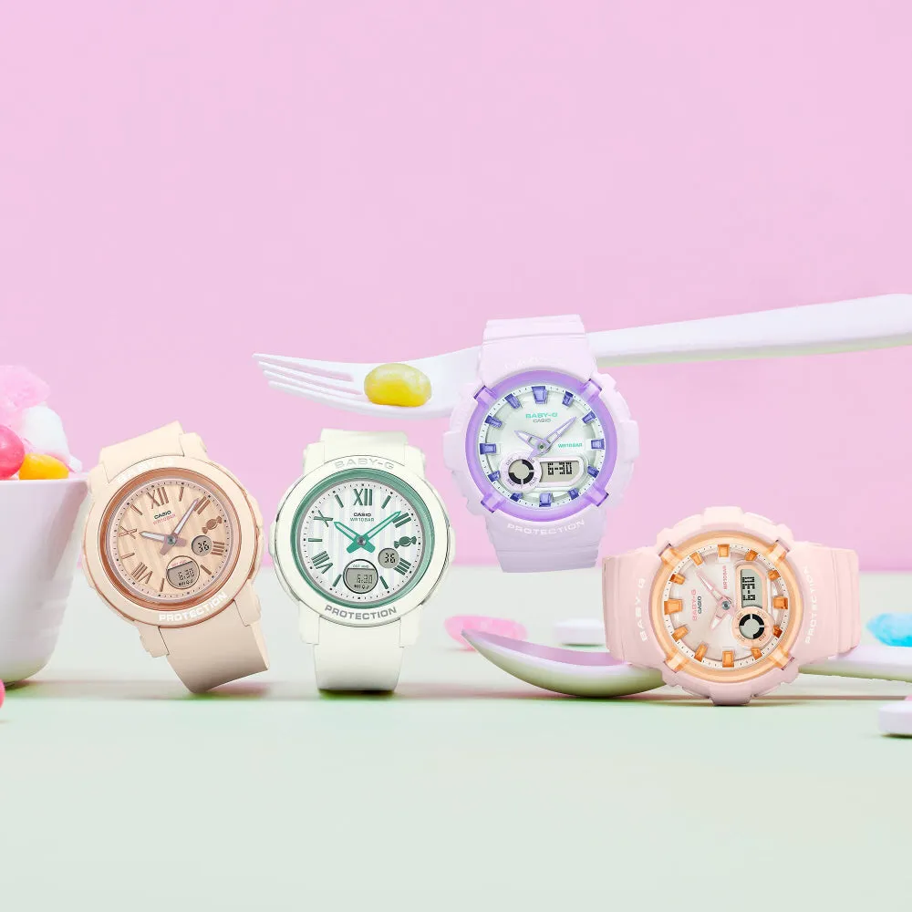 Baby-G Pink Dial And Rubber Strap Women Watch BGA-280SW-4ADR
