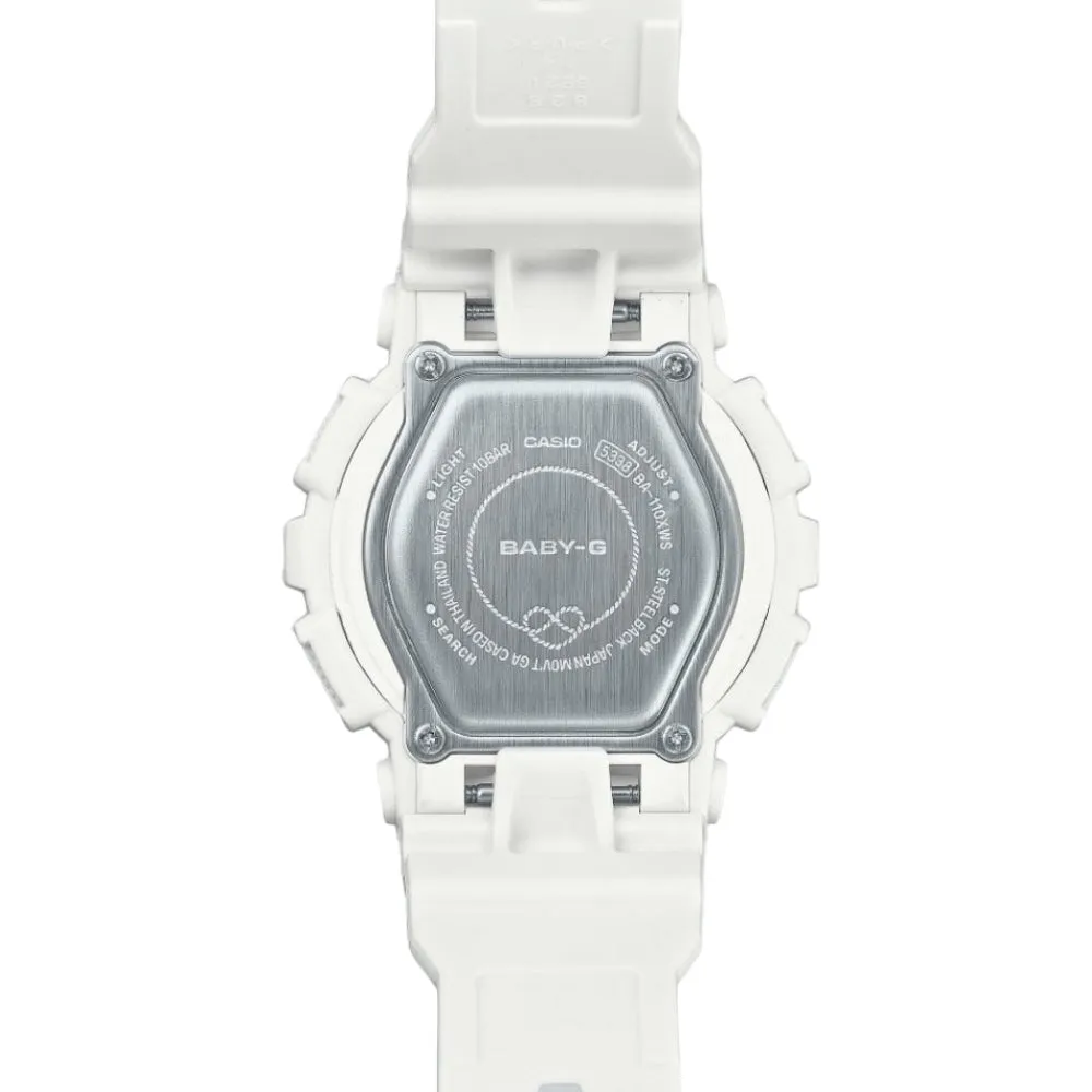 Baby-G White Resin Strap Unisex Watch BA-110XWS-7ADR-P