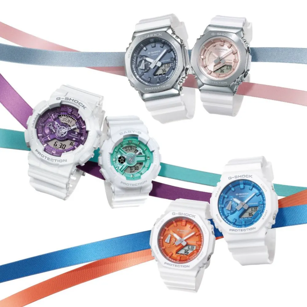 Baby-G White Resin Strap Unisex Watch BA-110XWS-7ADR-P