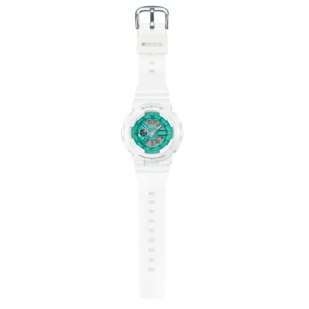 Baby-G White Resin Strap Unisex Watch BA-110XWS-7ADR-P