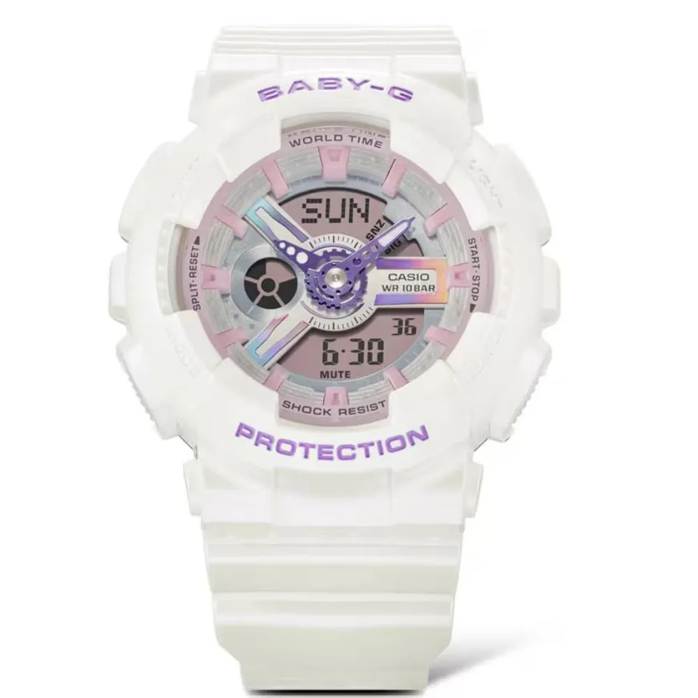 Baby-G White Resin Strap Women Watch BA-110FH-7ADR