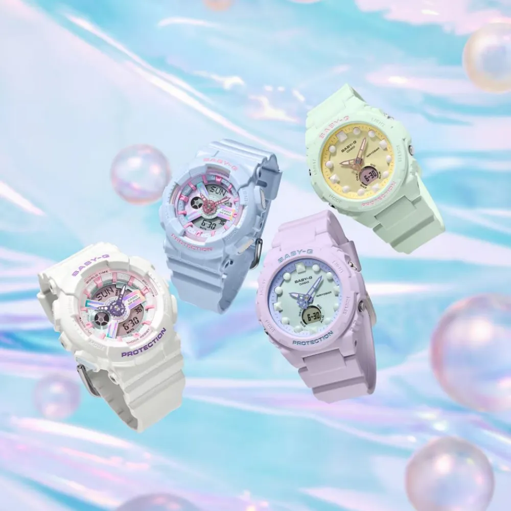 Baby-G White Resin Strap Women Watch BA-110FH-7ADR