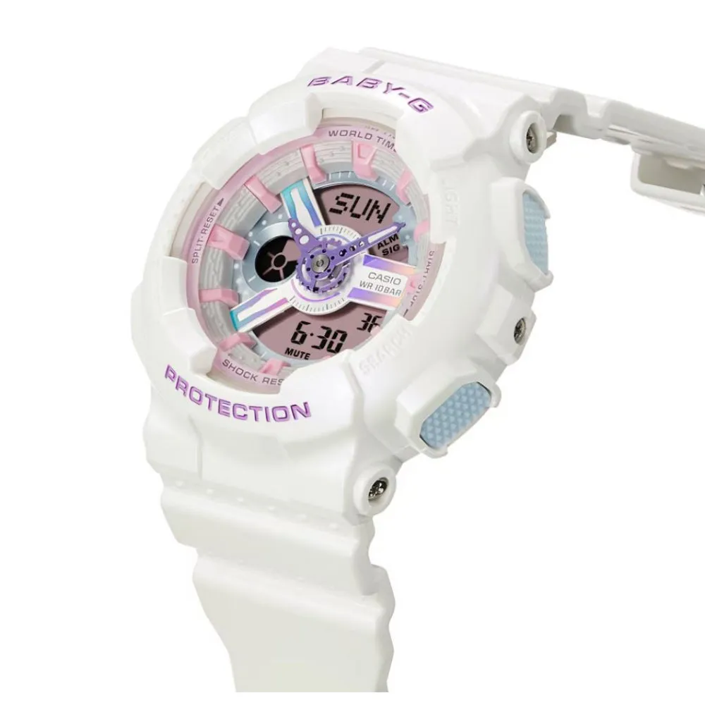 Baby-G White Resin Strap Women Watch BA-110FH-7ADR