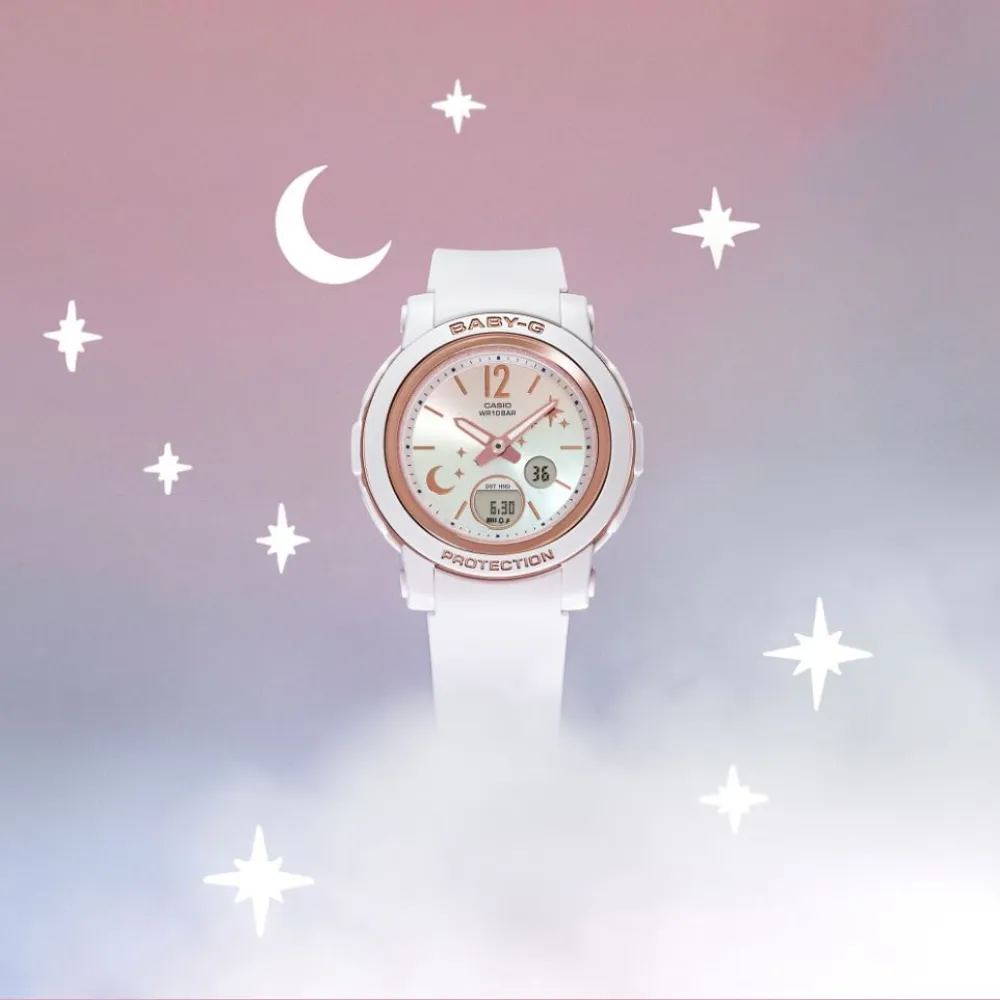 Baby-G White Resin Strap Women Watch BGA-290DS-7ADR