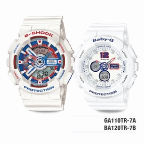 Baby-G & G-Shock Couple Watches BA120TR-7B-GA110TR-7A 