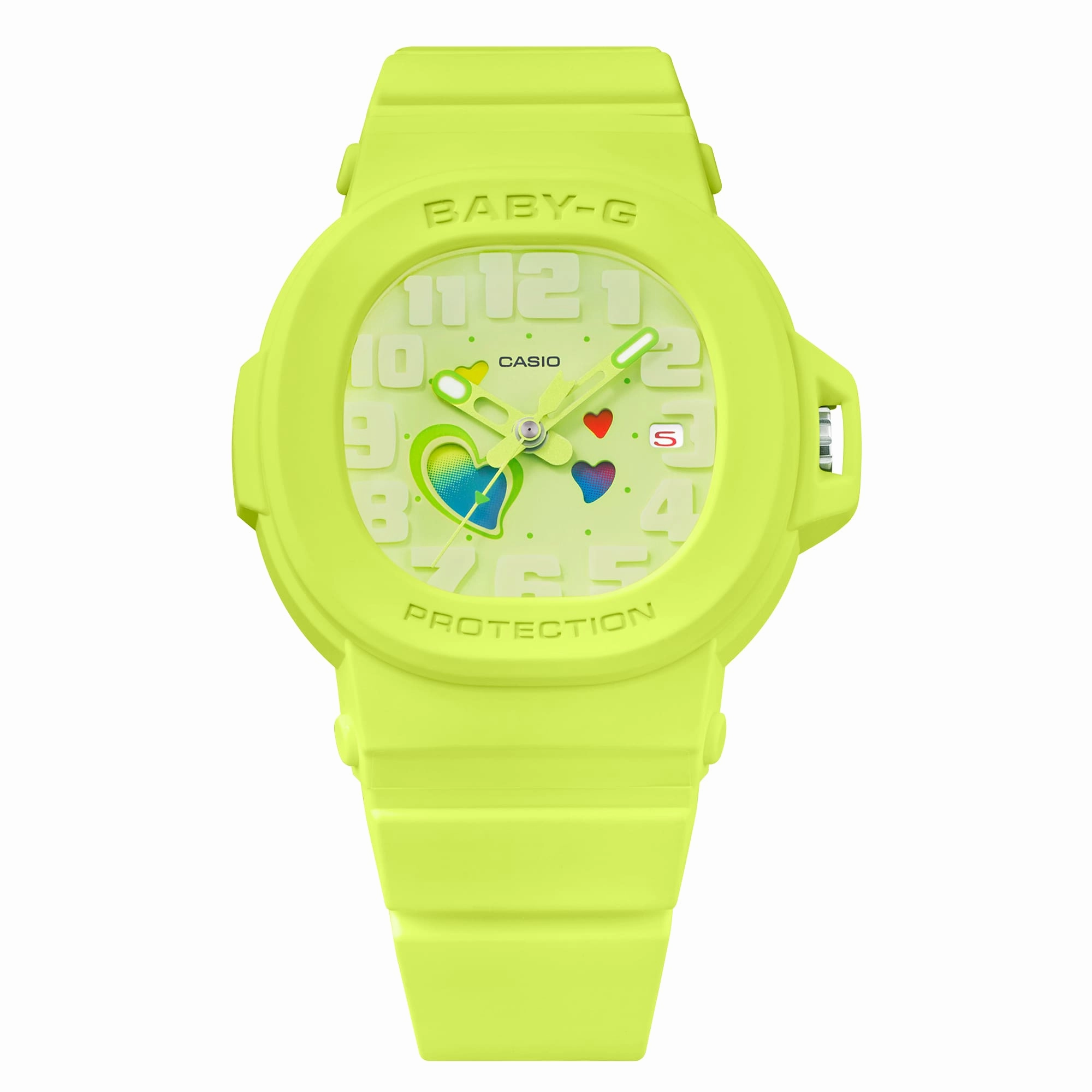 Baby-G Ana Swing Heart Dial Green Resin Band Watch BGA10-3A