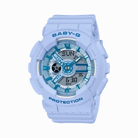 Baby-G Blue Dial Blue Resin Band Watch BA110YK-2A 