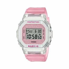Baby-G Digital Glitter Pink Transparent Resin Band Watch BGD565GC-4D 