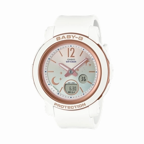 BABY-G DUO Moon and Stars White Resin Band Watch BGA290DS-7A,quartz watch, quartz watches for men, quartz watches for women, best quartz watch, minimalist quartz watch, luxury quartz watch, waterproof quartz watch,analog quartz watch, digital quartz watch,