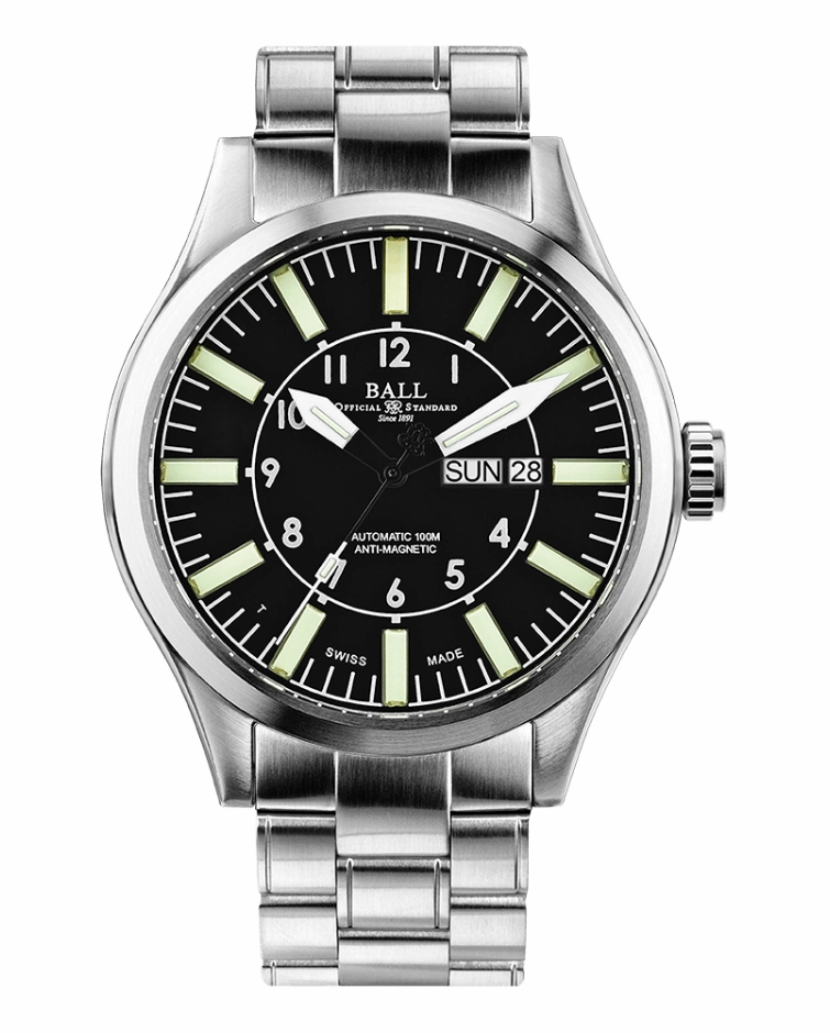 Ball Aviator Master Engineer II: Stainless Steel Automatic Timepiece NM1080C-S13-BK 