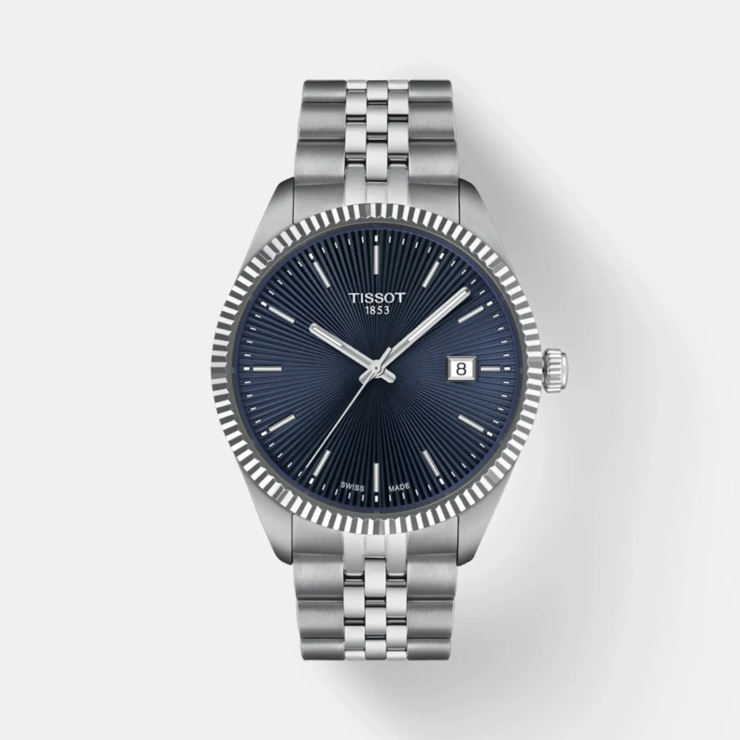 Ballade T-Classic Men Quartz Blue Dial Analog Stainless Steel Watch T1564101104100 budget    watches    watches classic