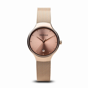 Bering Classic Polished Rose Gold 26mm Watch 