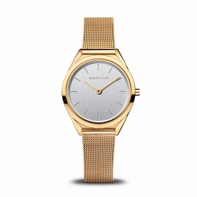 Bering Ultra Slim Polished Gold Watch 