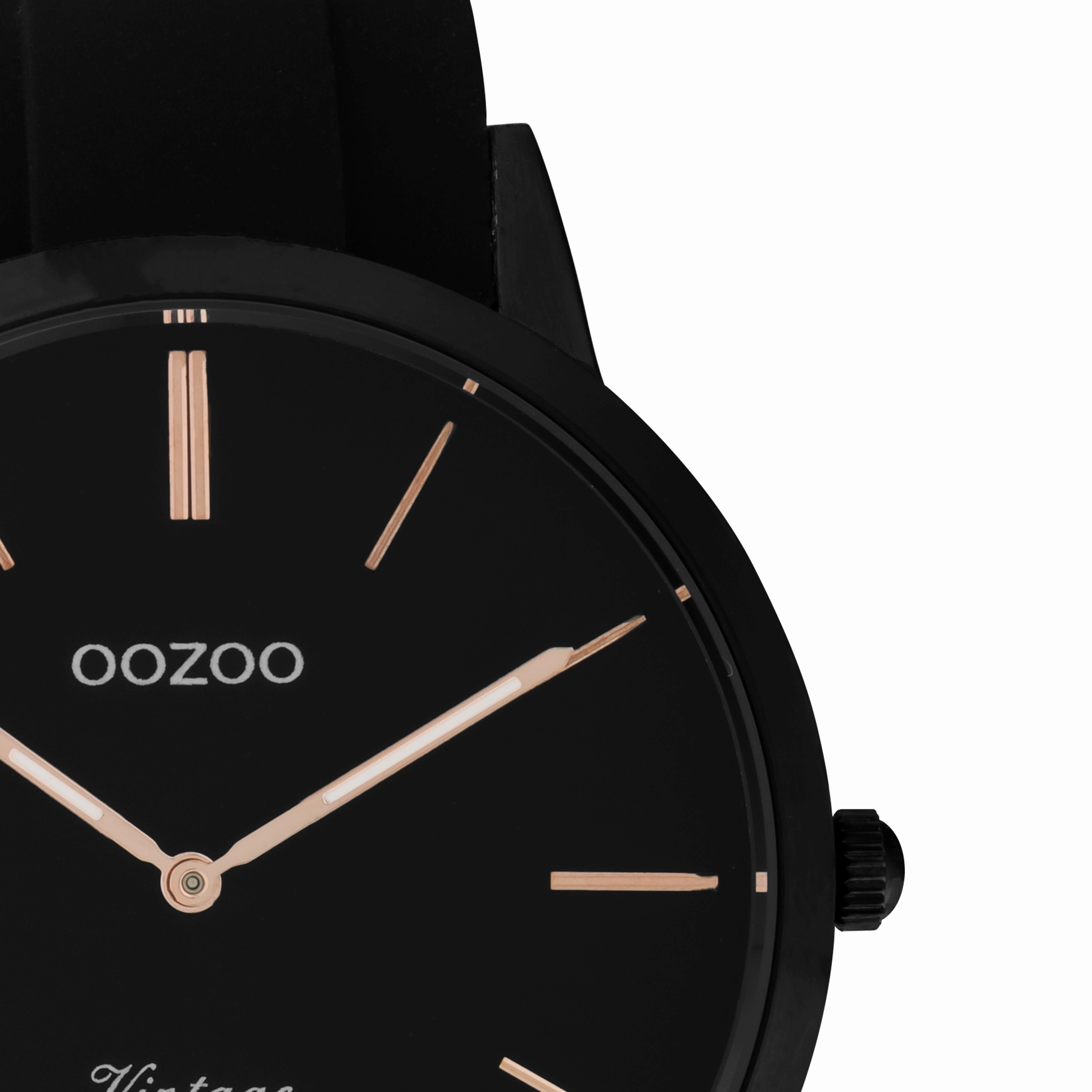 Black OOZOO watch with rubber strap - C20174