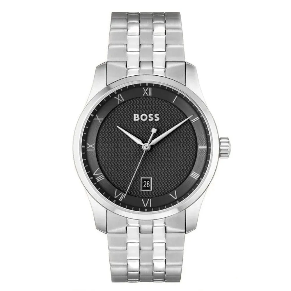 BOSS Watches Principle Black Dial Mens Watch 1514123 cheap digital watch best digital watch for men