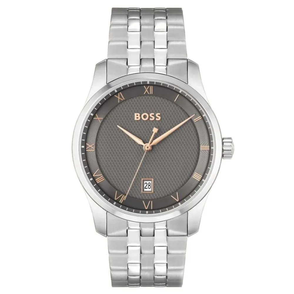 BOSS Watches Principle Grey Dial Mens Watch 1514116 cheap digital watch best digital watch for men