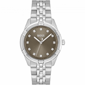 Boss Watches Ladies Stainless Steel Crystal Set Watch 1502699 