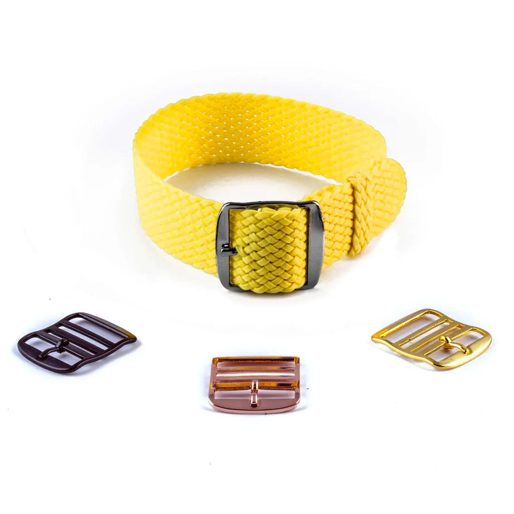 Braided Perlon watch strap (navy blue, brown, grey, black, white, green, red, blue jean...)