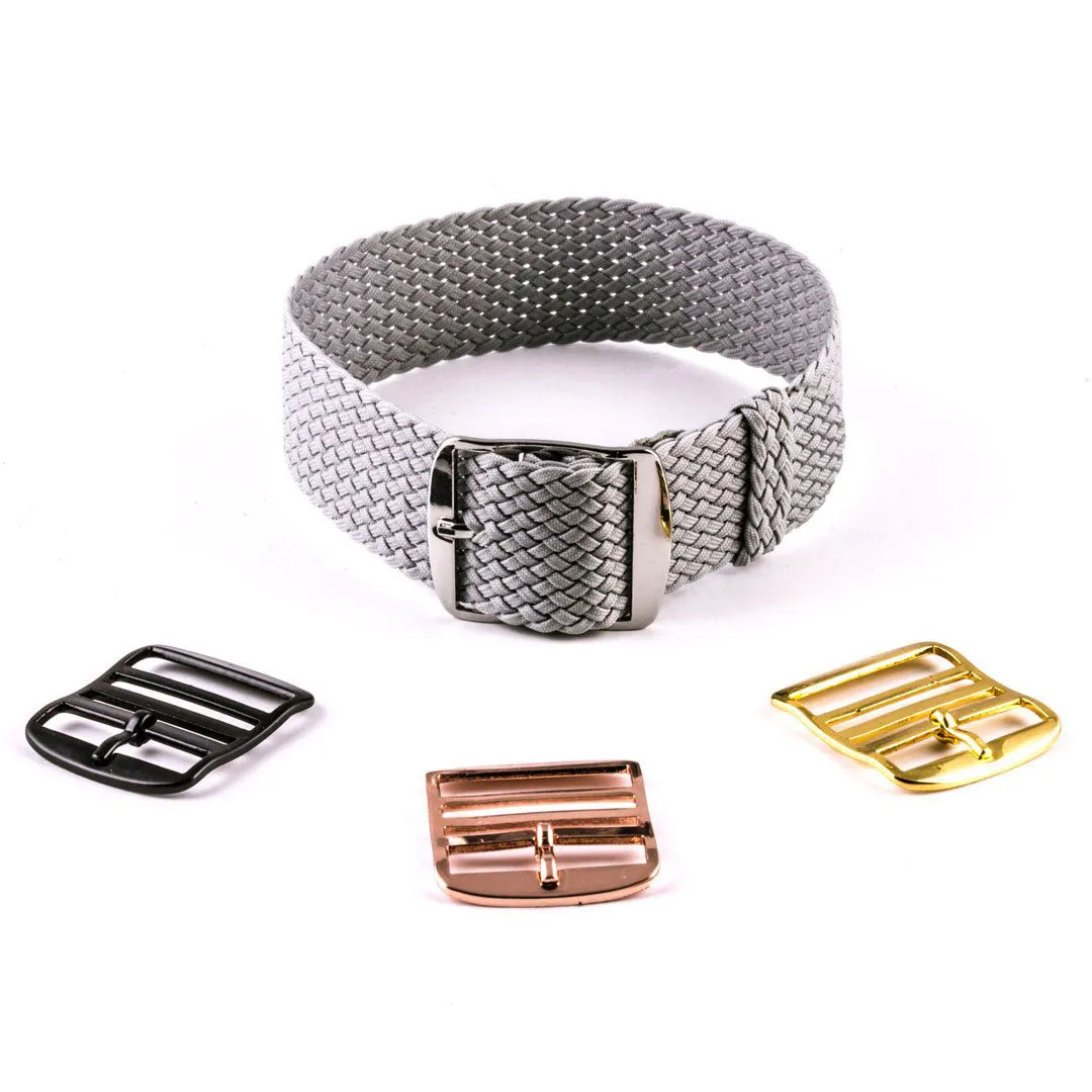 Braided Perlon watch strap (navy blue, brown, grey, black, white, green, red, blue jean...)