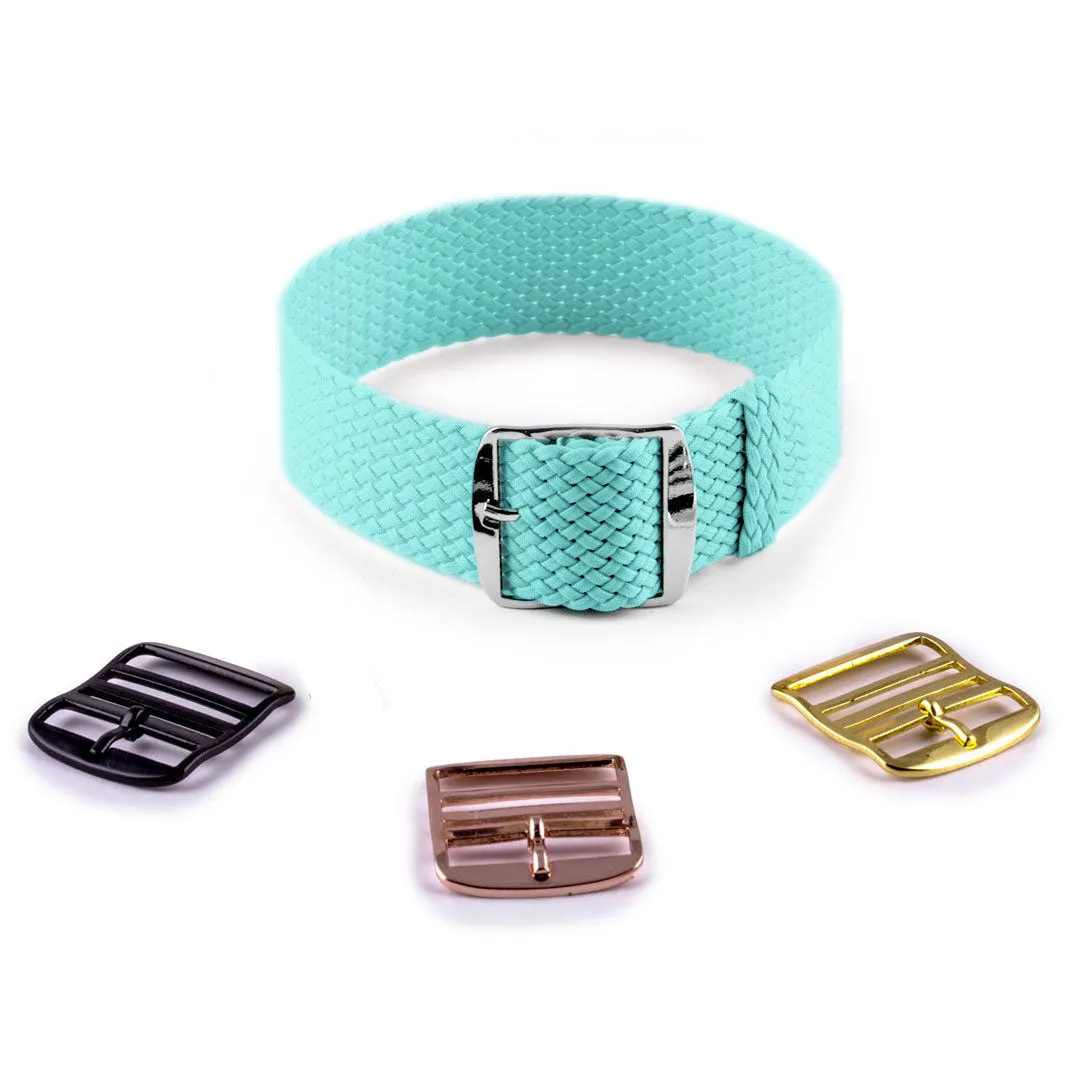 Braided Perlon watch strap (navy blue, brown, grey, black, white, green, red, blue jean...)