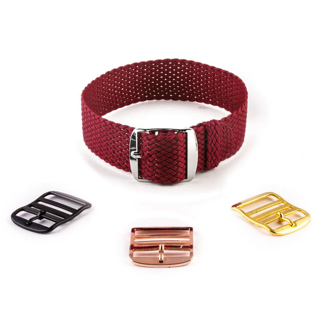 Braided Perlon watch strap (navy blue, brown, grey, black, white, green, red, blue jean...)