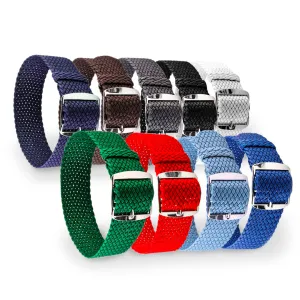 Braided Perlon watch strap (navy blue, brown, grey, black, white, green, red, blue jean...) Luxury watch bands Limited edition watch bands