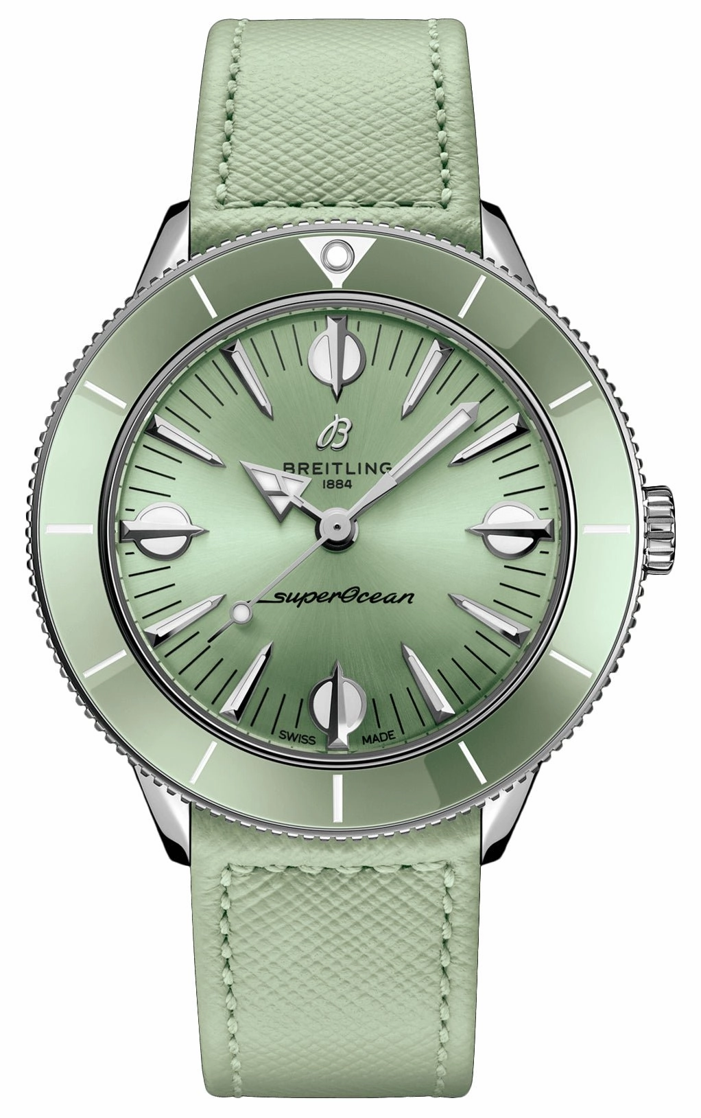 Breitling Superocean Heritage Stainless Steel Green Dial Automatic Womens Watch A10340361L1X1 Women??s luxury watches Affordable women watches