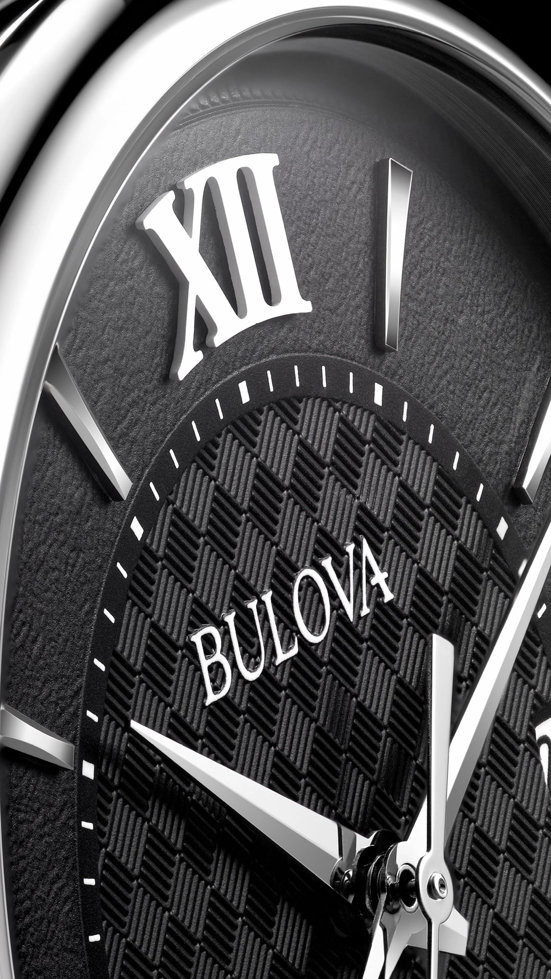 Bulova Hudson Black Dial Leather Strap Watch 96B441