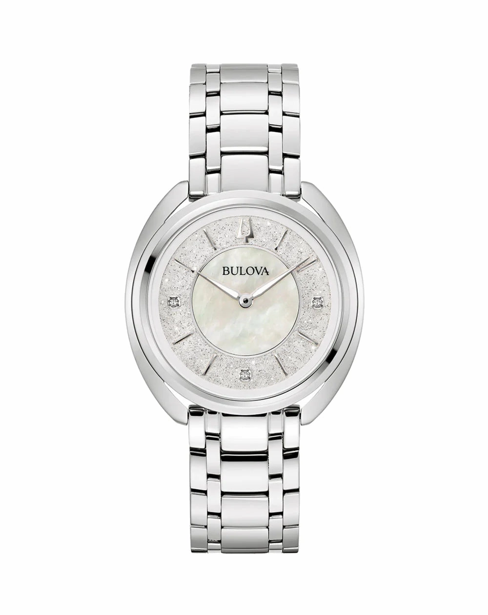 Bulova Ladies Timeless Elegance Watch with Mother-of-Pearl Dial and Diamond Accents 96P240 