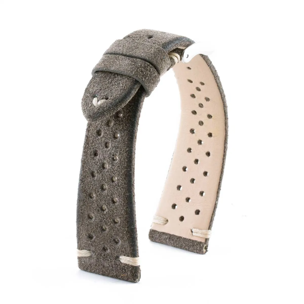 Capsule Collection - "Driver" leather watch strap - Calf (grey, brown, black, yellow)
