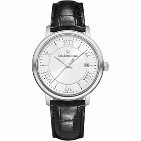 Carl Bucherer Men's Watch - Adamavi Silver Tone Dial Black Strap | 00.10314.08.15.01,automatic watch,automatic watches for men,automatic watches for women,luxury automatic watch,minimalist automatic watch,dress automatic watch,vintage automatic watch,auto