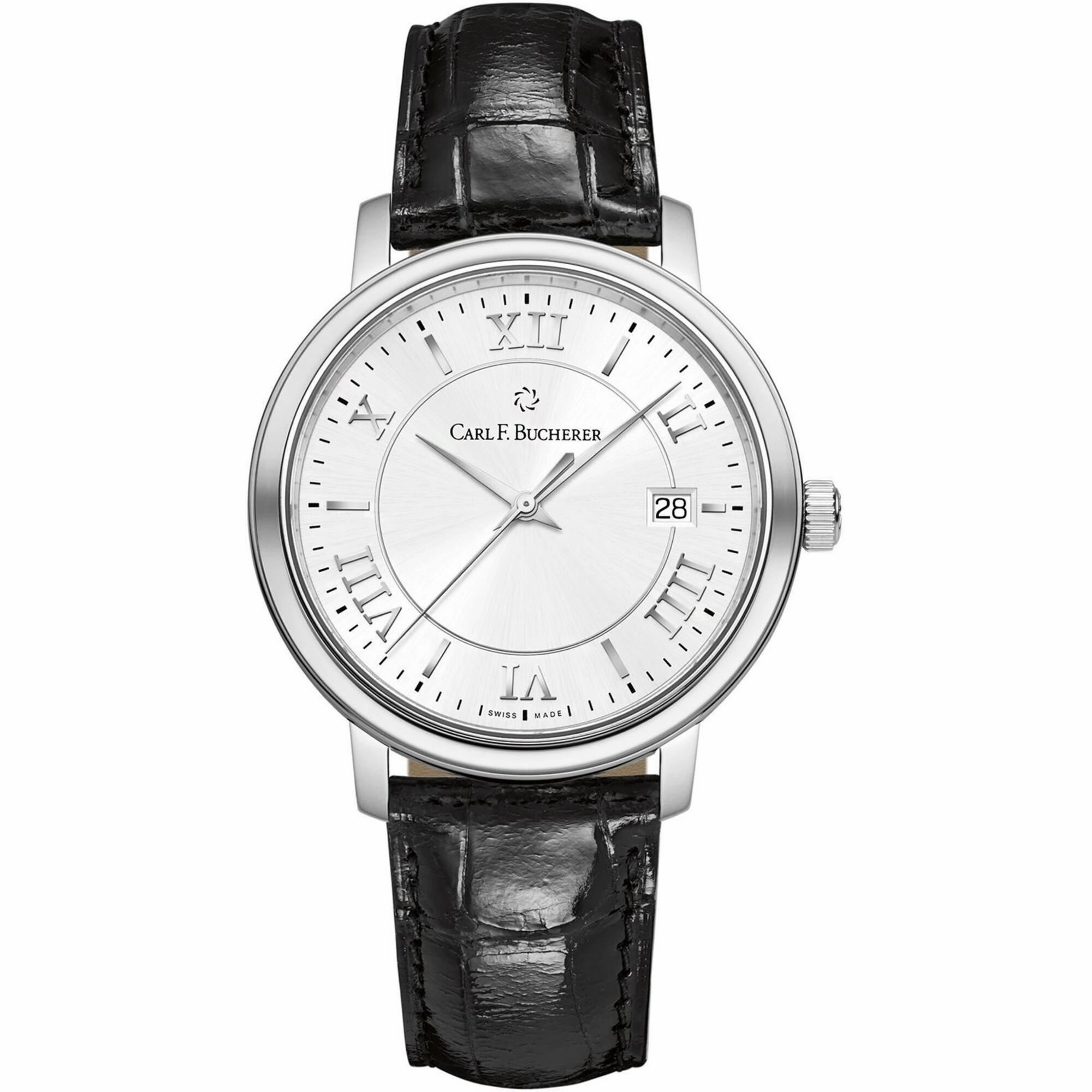 Carl Bucherer Men's Watch - Adamavi Silver Tone Dial Black Strap | 00.10314.08.15.01,automatic watch,automatic watches for men,automatic watches for women,luxury automatic watch,minimalist automatic watch,dress automatic watch,vintage automatic watch,auto