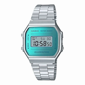 Casio A168WEM-2DF Silver Stainless Watch Unisex Affordable casual watches Sporty casual watches Affordable luxury casual watches