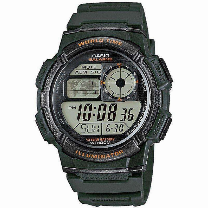 Casio AE-1000W-3A Green Resin Strap Watch for Men,silicone watch,silicone strap watch,silicone watches for men,silicone watches for women,unisex silicone watch,kids silicone watch,sports silicone watch,casual silicone watch,waterproof silicone watch,silico