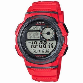 Casio AE-1000W-4A Red Resin Strap Watch for Men,silicone watch,silicone strap watch,silicone watches for men,silicone watches for women,unisex silicone watch,kids silicone watch,sports silicone watch,casual silicone watch,waterproof silicone watch,silicone