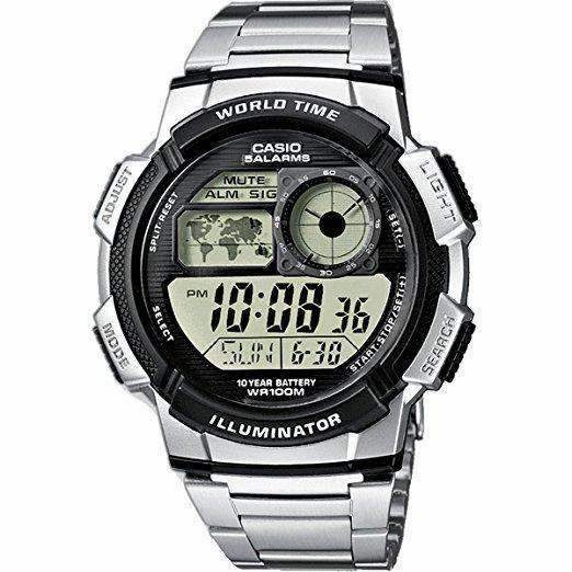 Casio AE-1000WD-1A Silver Stainless Watch for Men Affordable casual watches Sporty casual watches Affordable luxury casual watches