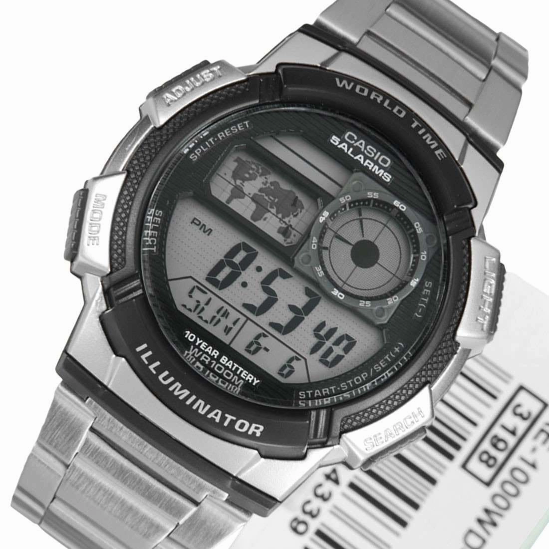 Casio AE-1000WD-1A Silver Stainless Watch for Men