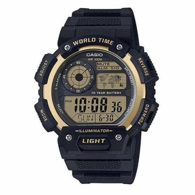 Casio AE-1400WH-9AVDF Black Resin Watch for Men Affordable casual watches Sporty casual watches Affordable luxury casual watches
