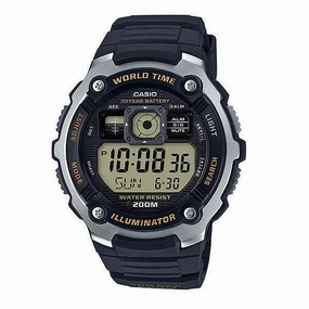 Casio AE-2000W-9A Black Resin Watch for Men Affordable casual watches Sporty casual watches Affordable luxury casual watches