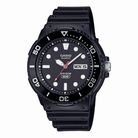 Casio Analog Black Dial Black Resin Band Watch MRW230H-1E1 