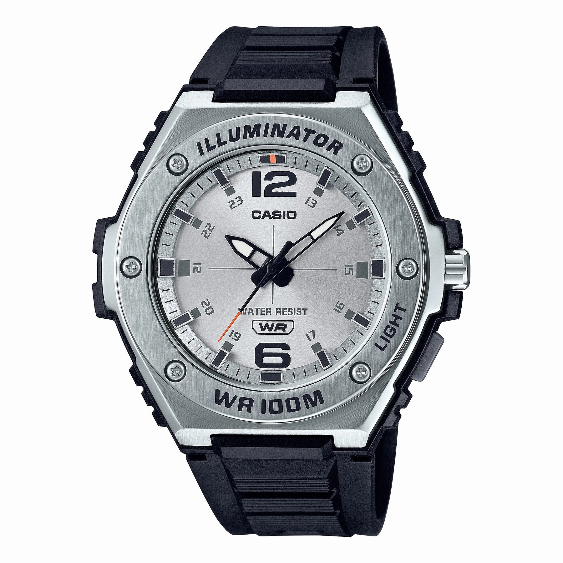 Casio Analog Silver Stainless Steel Silver Dial Watch MWA100H-7A 