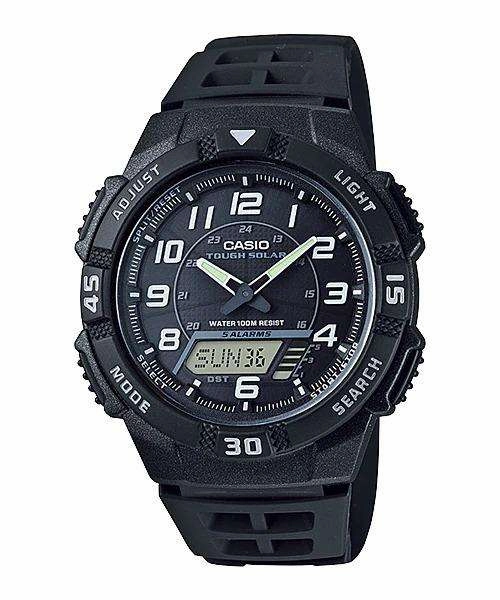 Casio AQ-S800W-1B Black Solar Powered Watch for Men Affordable casual watches Sporty casual watches Affordable luxury casual watches